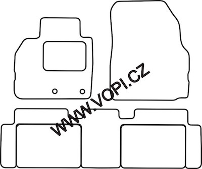 Textil-Autoteppiche Renault Scenic s výklenky 2003 -> Colorfit (3849)